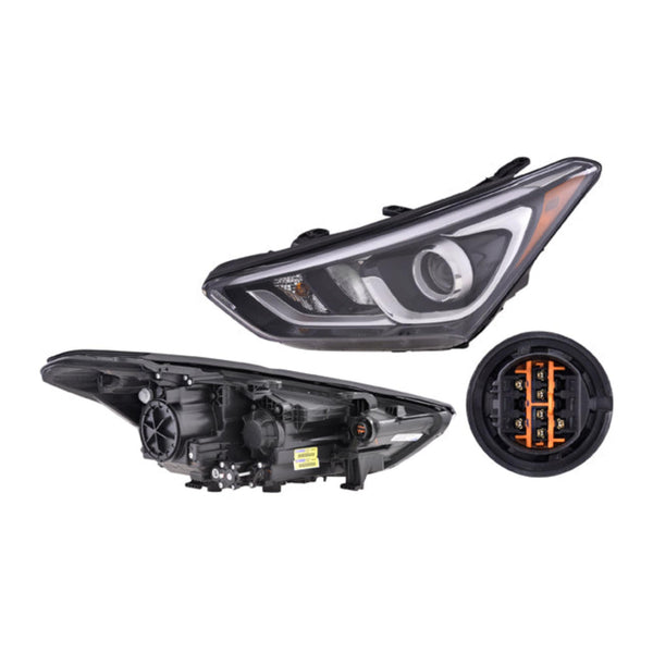 Faro Hy Santa Fe Sport 17-18 C/Lupa C/Leds C/Foco Depo Izq P/ Hyundai Santa Fe 2017-2018
