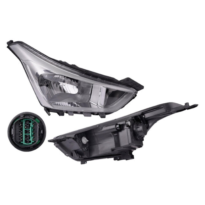 Faro Hy Creta Electrico C/Motor S/Leds P/Foco Halogeno Depo Der P/ Hyundai Creta 2017-2019