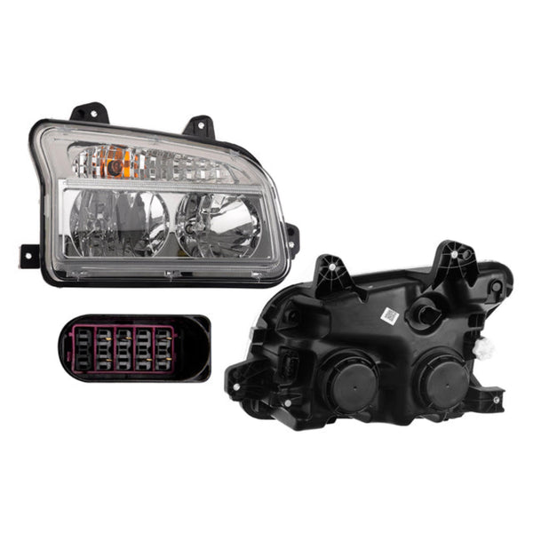 Faro Kw T880 Fondo Cromado C/Foco Halogeno Cn Der P/ Kenworth T880 2014-2023