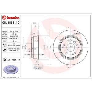 Disco De Freno Trasero Para Acura Tl 1999-2008