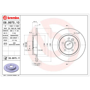 Disco De Freno Trasero Para Volvo S40 2004-2009