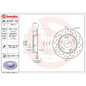 Disco De Freno Trasero Para Honda Civic 2006-2015