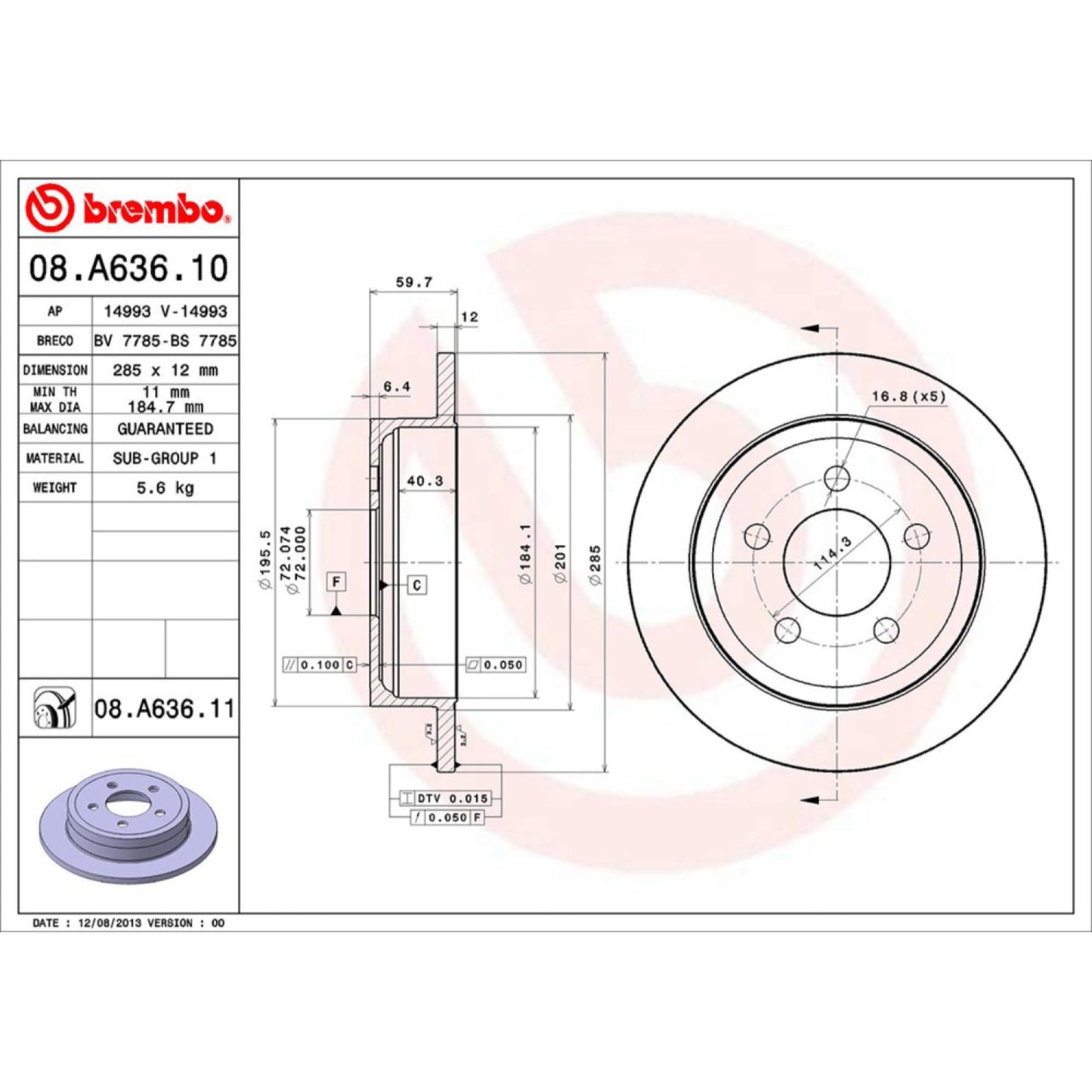 Disco De Freno Trasero Para Jeep Liberty 2003-2007
