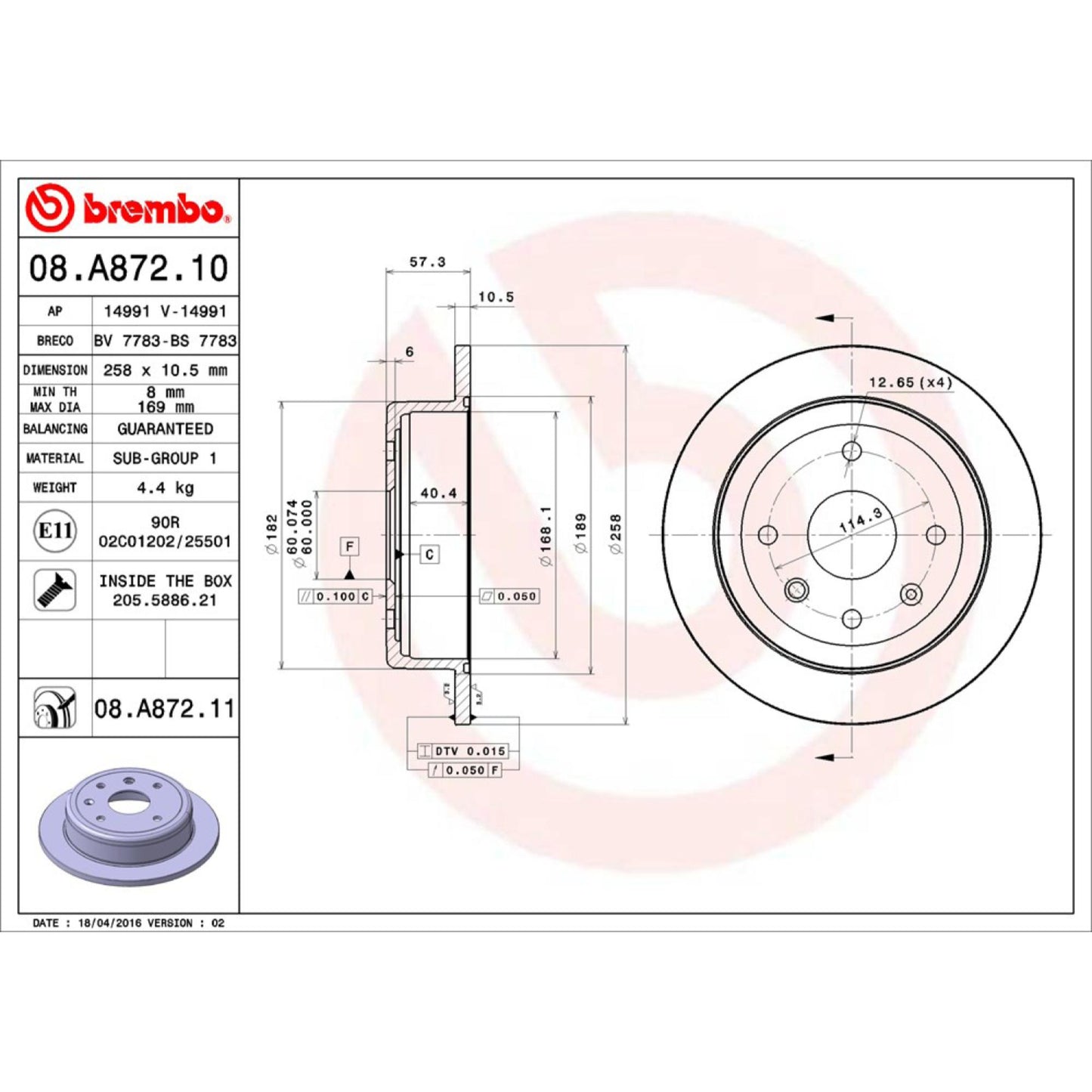 Disco De Freno Trasero Para Chevrolet Optra 2006-2010