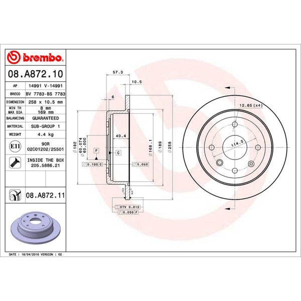 Disco De Freno Trasero Para Chevrolet Optra 2006-2010