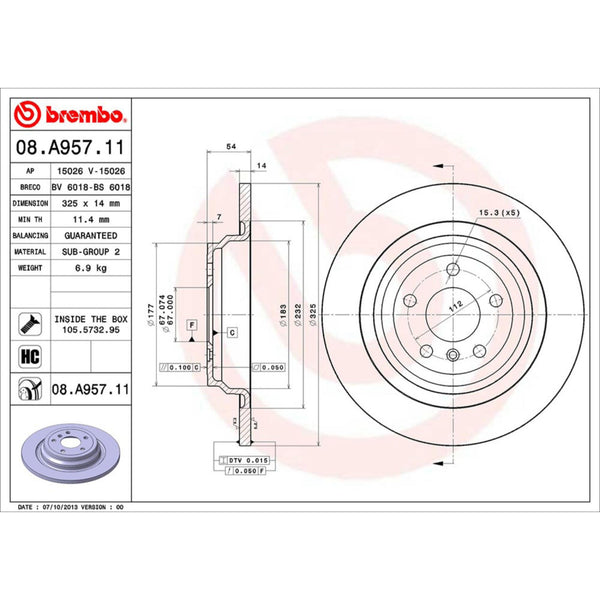 Disco De Freno Trasero Para Mercedes-Benz Ml350 2010-2015
