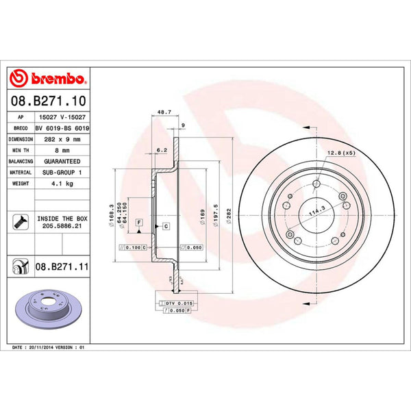 Disco De Freno Trasero Para Honda Accord 2005-2012