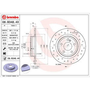 Disco De Freno Trasero Para Mercedes-Benz Cla200 2013-2018