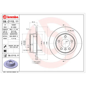 Disco De Freno Trasero Para Bmw 118I 2012-2019