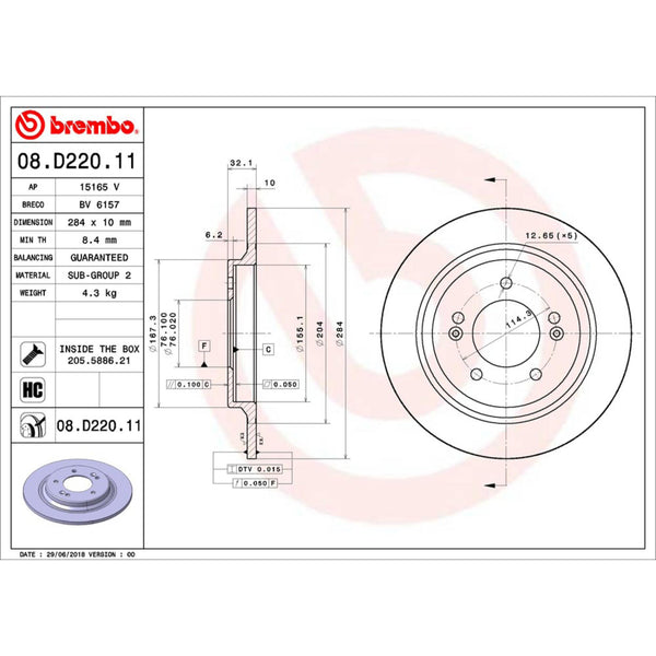 Disco De Freno Trasero Para Kia Optima 2013-2020