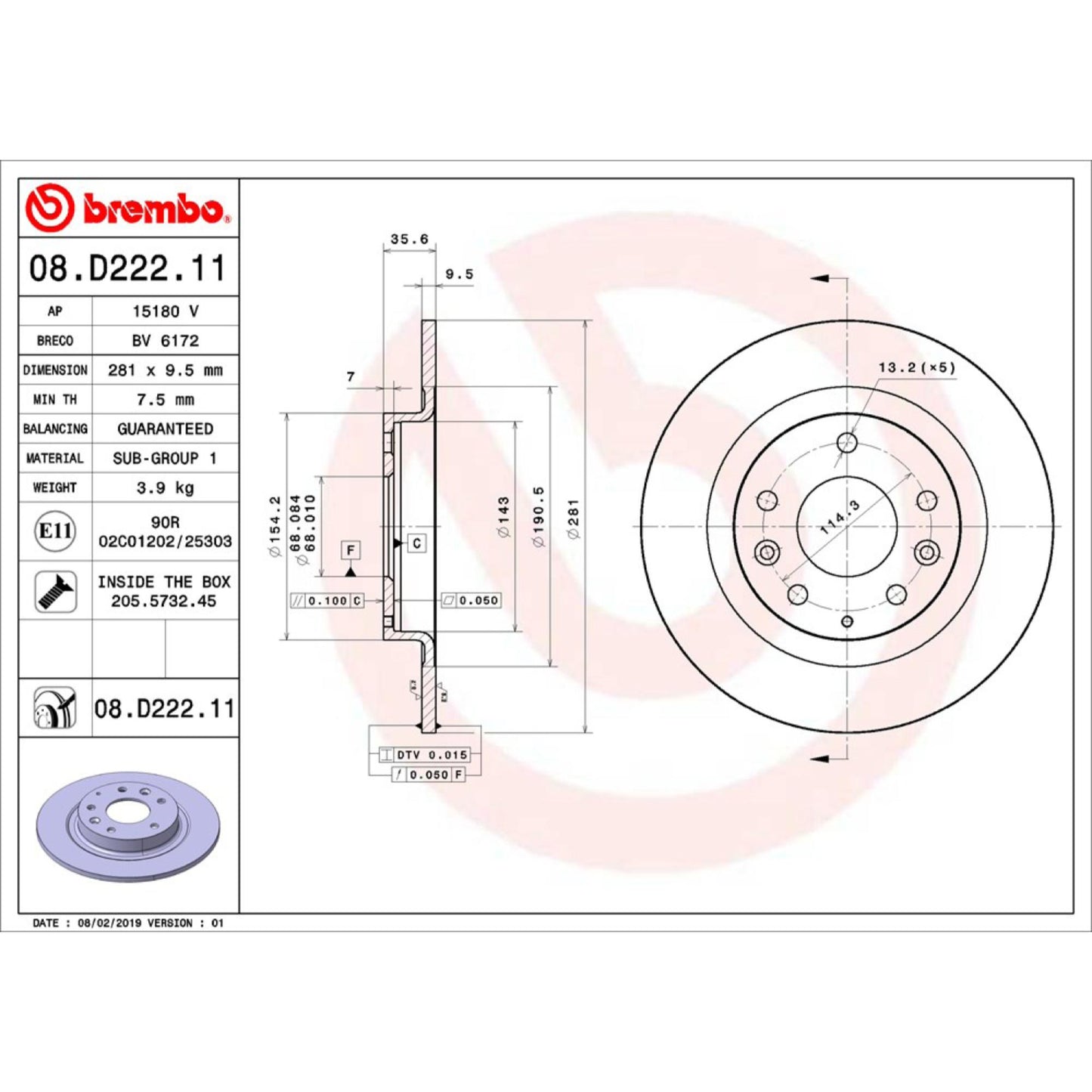 Disco De Freno Trasero Para Mazda Cx-3 2016-2018