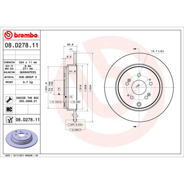 Disco De Freno Trasero Para Acura Mdx 2007-2013