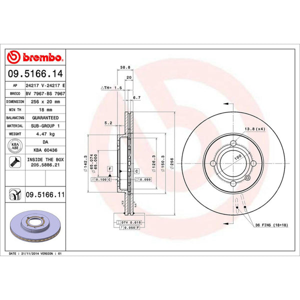Disco De Freno Delantero Para Volkswagen Passat 1990-1997