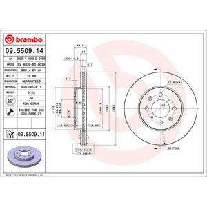Disco De Freno Delantero Para Honda Civic 1990-2005