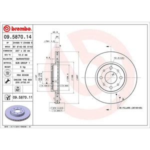 Disco De Freno Delantero Para Fiat Palio 2004-2011