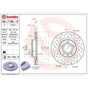 Disco De Freno Delantero Para Volkswagen Passat 1998-1998
