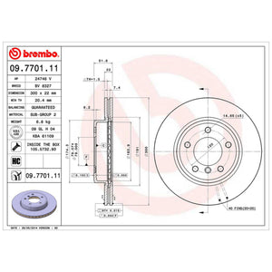 Disco De Freno Delantero Para Bmw 325Ci 2001-2006