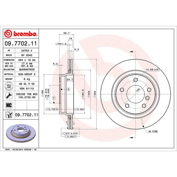 Disco De Freno Trasero Para Bmw 325Ci 2001-2006