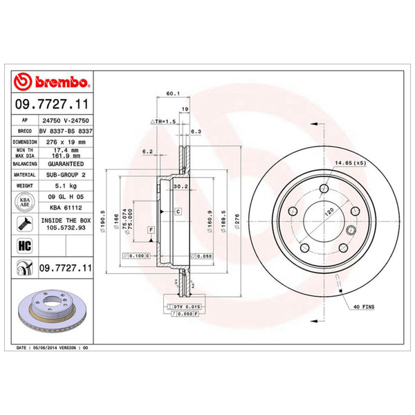 Disco De Freno Trasero Para Bmw 323I 1998-1998