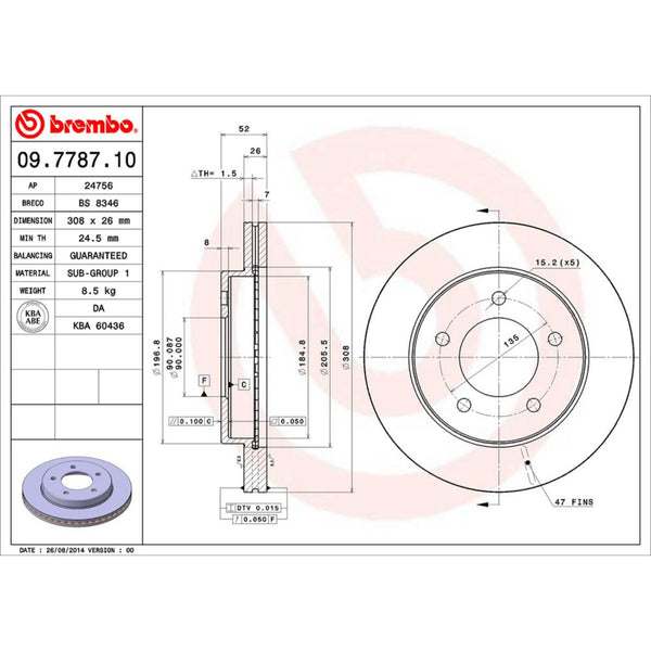 Disco De Freno Delantero Para Ford F-150 1997-2004