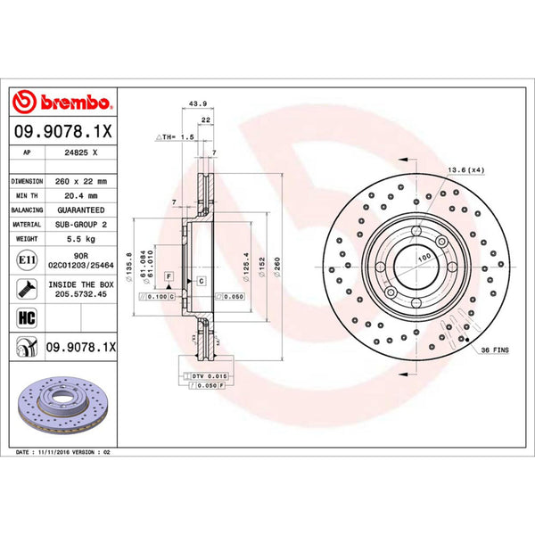 Disco De Freno Delantero Para Nissan Micra 2005-2007