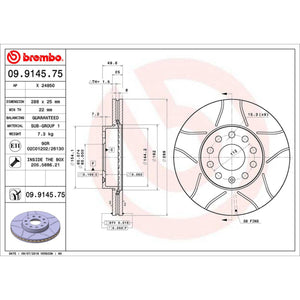 Disco De Freno Delantero Para Volkswagen Jetta 2005-2023