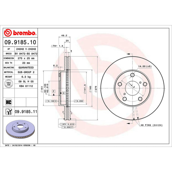Disco De Freno Delantero Para Toyota Rav4 2001-2005