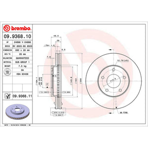 Disco De Freno Delantero Para Nissan X-Trail 2002-2007