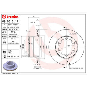Disco De Freno Trasero Para Mercedes-Benz Sprinter 2007-2019