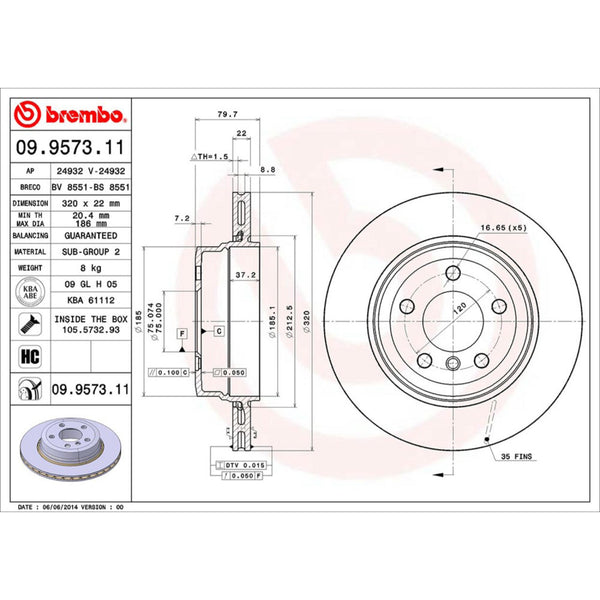 Disco De Freno Trasero Para Bmw X3 2004-2009