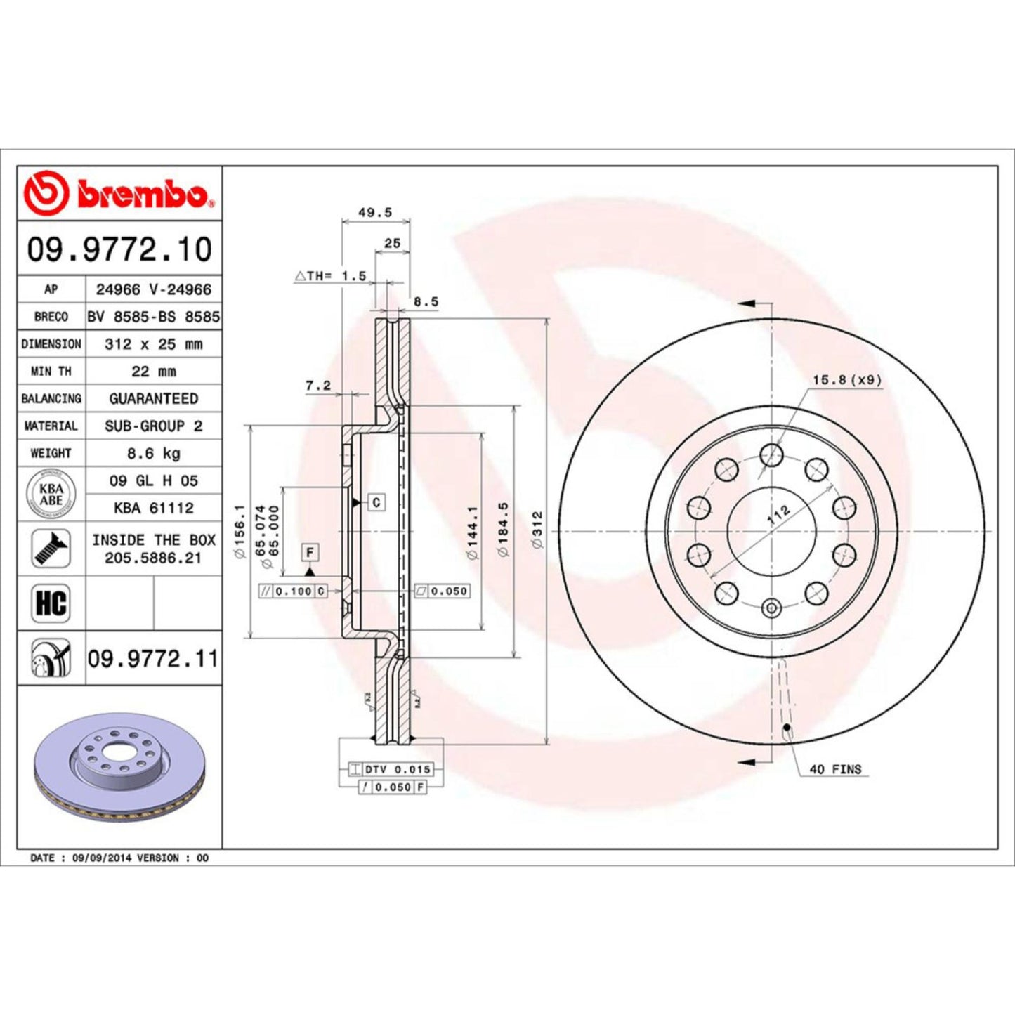 Disco De Freno Delantero Para Audi A3 2004-2019