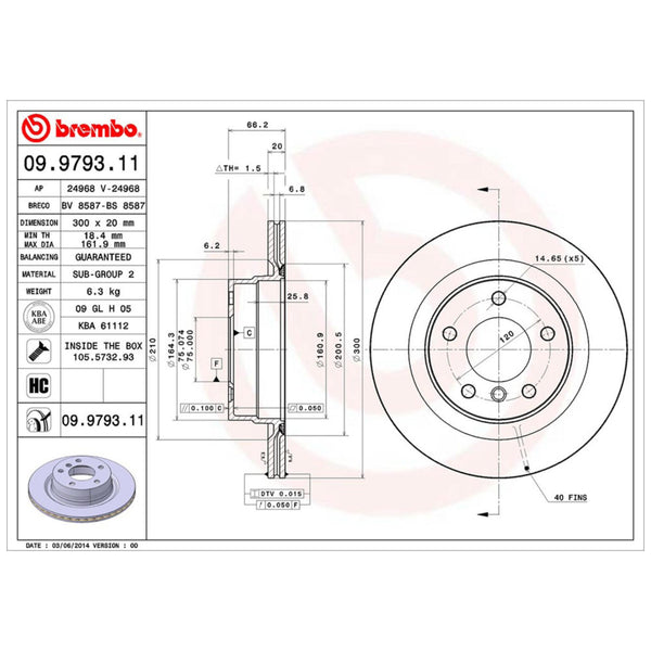 Disco De Freno Trasero Para Bmw 325I 2006-2006