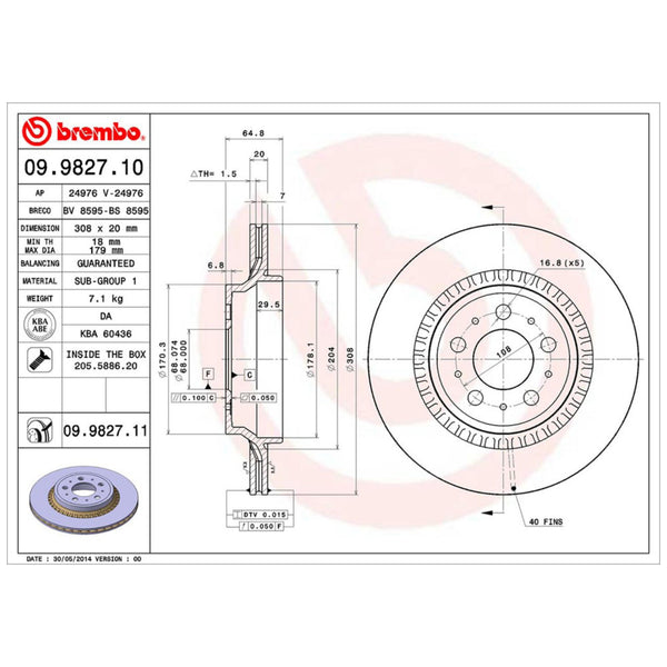 Disco De Freno Trasero Para Volvo Xc90 2003-2014