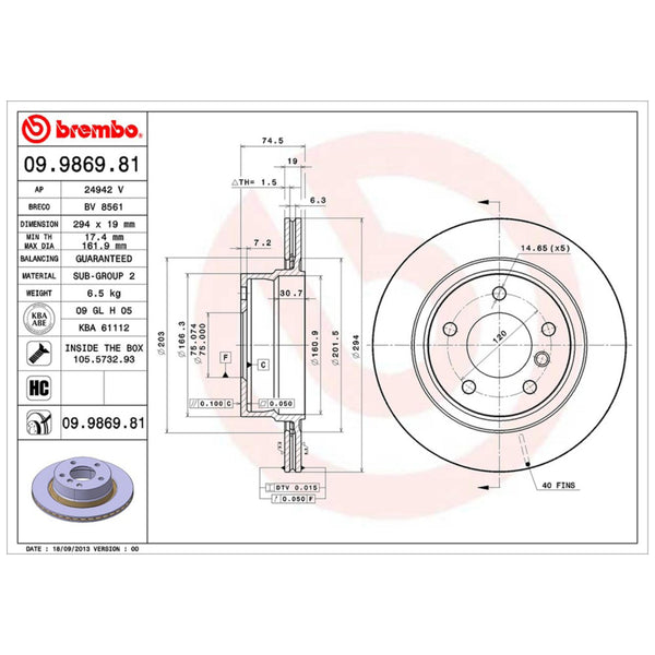 Disco De Freno Trasero Para Bmw Z4 2003-2005