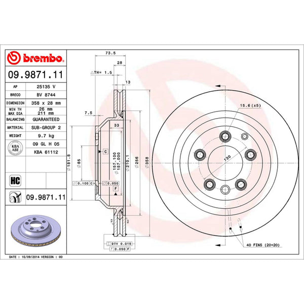 Disco De Freno Trasero Para Volkswagen Touareg 2004-2010