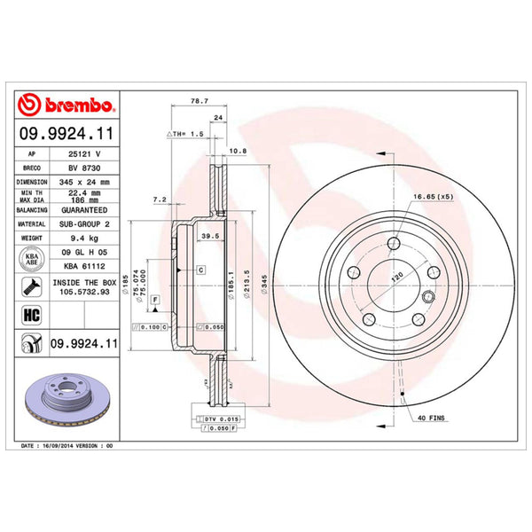 Disco De Freno Trasero Para Bmw X5 2007-2018