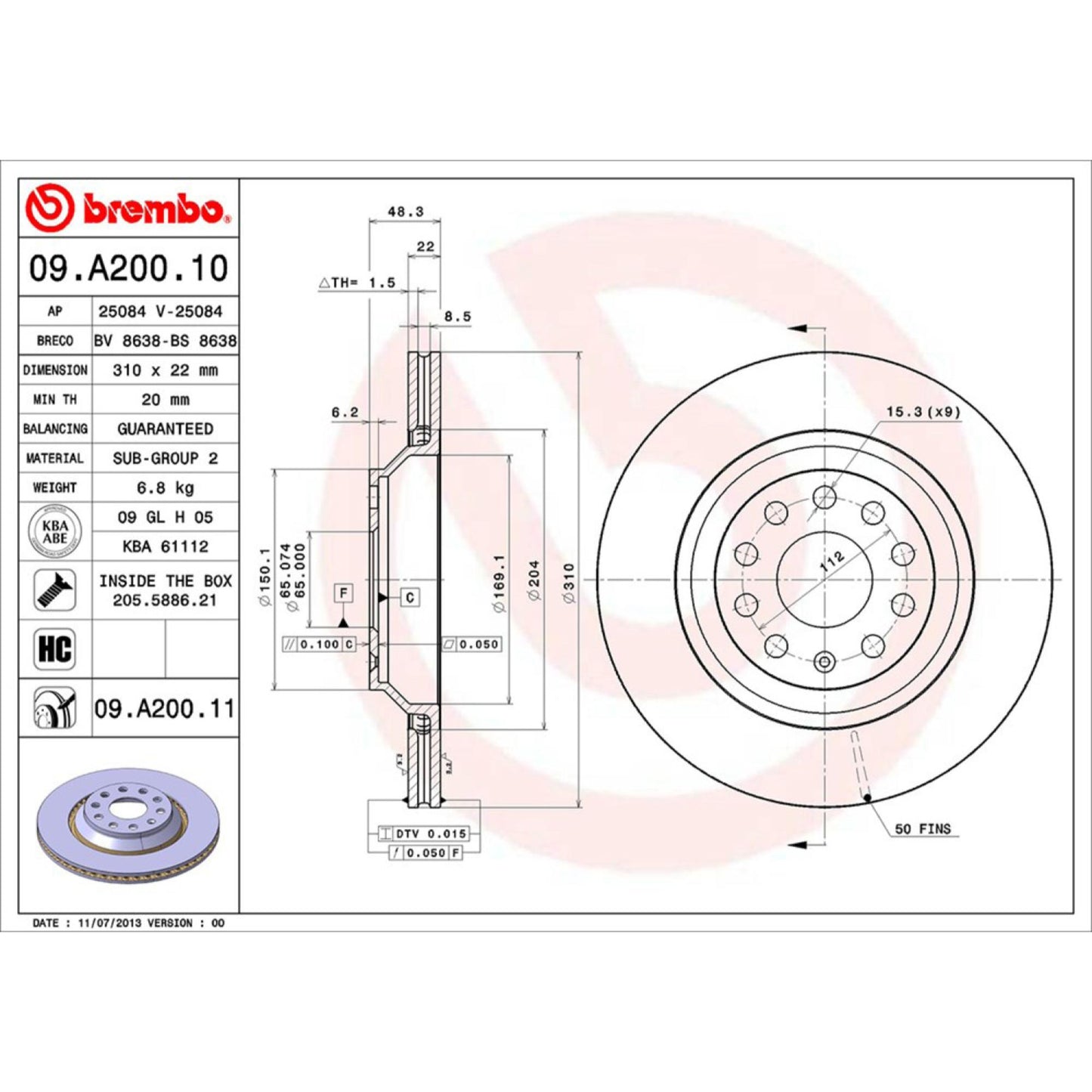 Disco De Freno Trasero Para Volkswagen Passat 2006-2018