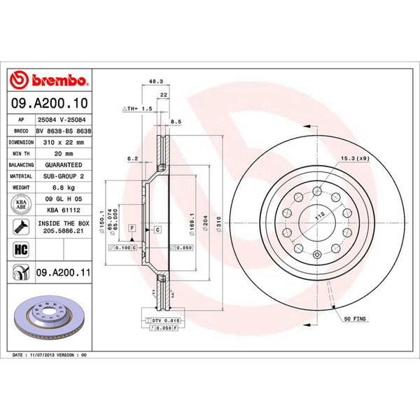 Disco De Freno Trasero Para Volkswagen Passat 2006-2018