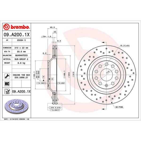 Disco De Freno Trasero Para Volkswagen Passat 2006-2018