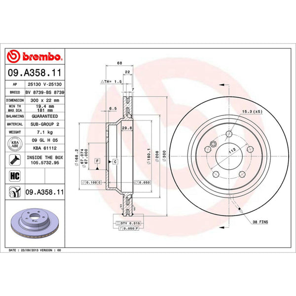 Disco De Freno Trasero Para Mercedes-Benz Cls500 2006-2006