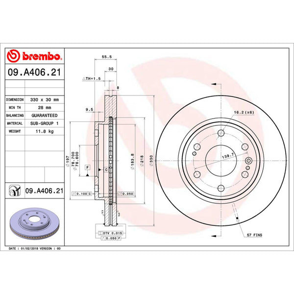 Disco De Freno Delantero Para Chevrolet Silverado 1500 2014-2019