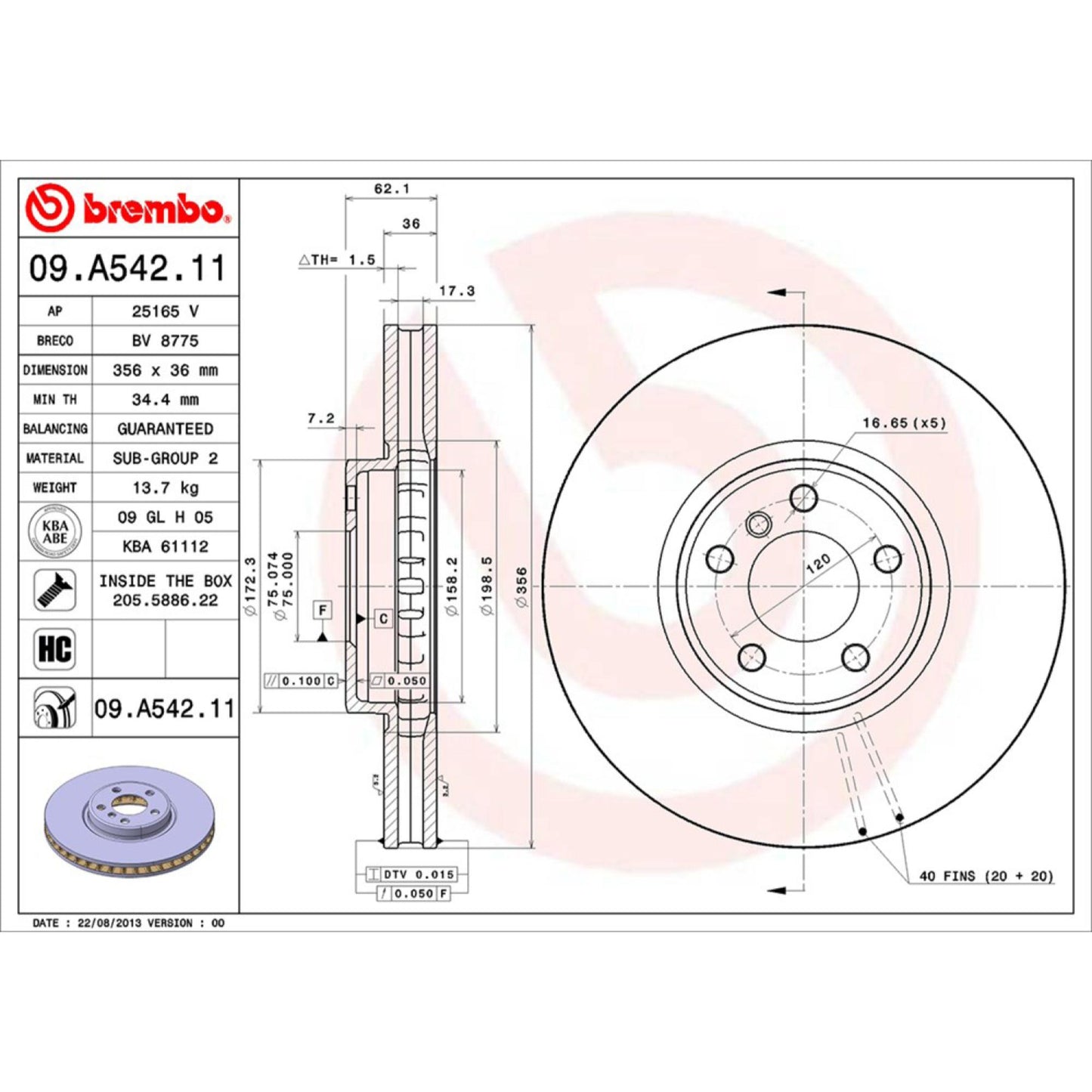 Disco De Freno Delantero Para Bmw X5 2002-2006