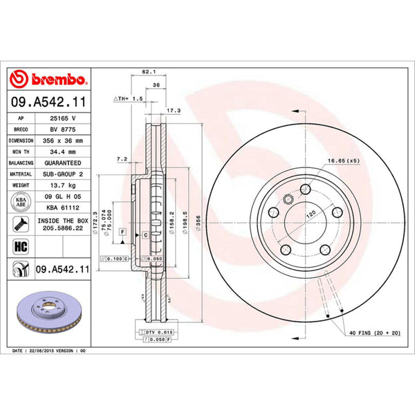 Disco De Freno Delantero Para Bmw X5 2002-2006