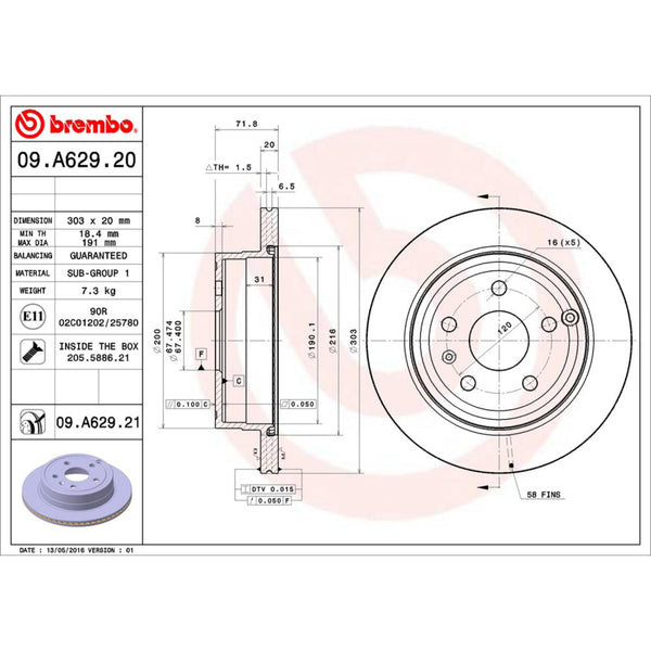 Disco De Freno Trasero Para Gmc Terrain 2010-2017