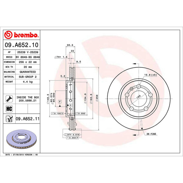 Disco De Freno Trasero Para Volkswagen Jetta 2000-2010
