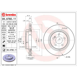 Disco De Freno Trasero Para Mercedes-Benz C350 2008-2015