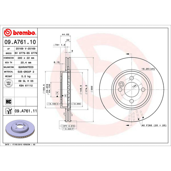 Disco De Freno Delantero Para Mini Cooper 2007-2015