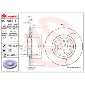 Disco De Freno Delantero Para Mercedes-Benz Ml350 2010-2015