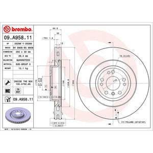 Disco De Freno Delantero Para Mercedes-Benz Ml350 2010-2015