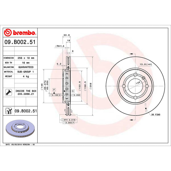 Disco De Freno Delantero Para Volkswagen Gol 2009-2013
